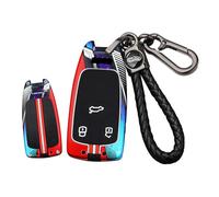 ontto luminous car key fob cover fit for Audi A3 S3 Sportback A6 A7 A8 RS6 E-Tron S6 RS6 RS7 S7 Q7 SQ7 Q8 SQ8 2018 up key holder Metal Smart Shell case keyring keychain styling Accessories Black D