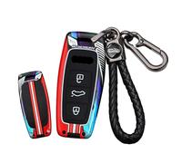 ontto luminous car key fob cover fit for Audi A3 S3 Sportback A6 A7 A8 RS6 E-Tron S6 RS6 RS7 S7 Q7 SQ7 Q8 SQ8 2018 up key holder Metal Smart Shell case keyring keychain styling Accessories Black D