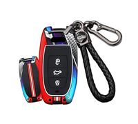 ontto luminous car key fob cover fit for Audi A3 S3 Sportback A6 A7 A8 RS6 E-Tron S6 RS6 RS7 S7 Q7 SQ7 Q8 SQ8 2018 up key holder Metal Smart Shell case keyring keychain styling Accessories Black D