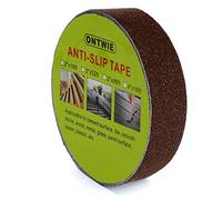ONTWIE Nastro Antiscivolo Marrone 10m x 2.5cm, Nastro Adesivo Antiscivolo per Scale, Sicurezza, Gradino del Battistrada, Interno, Esterno