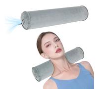 ONTYZZ Cuscino Collo Gonfiabile Cuscino di sostegno Grigio Cuscino Rotondo Dormire per Viaggio Auto Aereo Divano Casa Ufficio Cuscino Decorativo 10 * 48CM