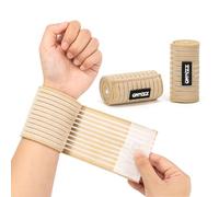 ONTYZZ Fasciatura Polso 1 Paio Alta Elasticità Benda da polso per Sport Palestra Corsa Tozzo Allenamento Bende elastiche Beige/40cm