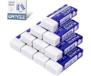 ONTYZZ Gomme da Cancellare Plastica Classica Gomma bianca per Uso Universale nel Scuole Uffici Schizzi Dipinti Belle arti Morbido 2B Gomma per Cancellare 10 Pz