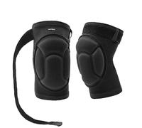 ONTYZZ Protezione del Ginocchio Anti-collisione Ginocchiere Traspiranti Alta Elasticità Addensa Spugna Ginocchiera alla Pallavolo Portiere Calcio in Ginocchio Danza Hip Hop Nero+Cinghia/M