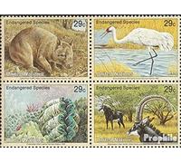 ONU - Nuovo New York 644-647 Quartina (Completa Edizione) MNH ** MNH 1993 Colpiti Animali (Francobolli per i Collezionisti) Altri mammiferi (Scimmie/Dinosauri/Elefanti...)
