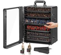 ONUEMP Custodia per il trasporto in miniatura, 6 vassoi magnetici in metallo, custodia per miniature, modello di trasporto, dotata di tracolla regolabile, regalo per amanti delle miniature, telaio in