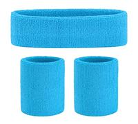 ONUPGO Fascia da polso (3 pezzi) Sport Fascia da polso a righe Sweatband Tessuto spugna Polso Athletic Esercizio Pallacanestro Polso Fascia e Fasce Umidità Stoffa