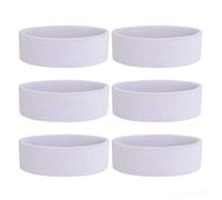 ONUPGO Fascia per il sudore da uomo e da donna, 3 pezzi, sportiva, traspirante, in spugna di cotone, assorbe il sudore (6 fasce per capelli, bianco)