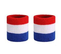 ONUPGO Fascia sportiva fasce per il sudore Braccialetti in spugna a righe fascia per la testa/fascia da polso Set atletico Esercizio Basket Fasce per capelli Traspirante Assorbire il sudore Fascia