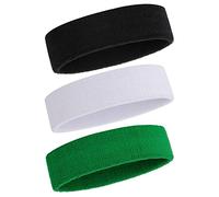 ONUPGO Fascia tergisudore per uomini e donne, 3 pezzi, fascia sportiva in spugna di cotone traspirante per assorbire il sudore