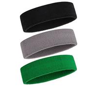 ONUPGO Fascia tergisudore per uomini e donne, 3 pezzi, fascia sportiva in spugna di cotone traspirante per assorbire il sudore
