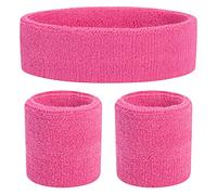 ONUPGO Set di fasce per il sudore per bambini, fascia in cotone atletico per lo sport (1 fascia + 2 braccialetti)