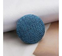 ONURTH 15-30 Millimetri 20 Pz Blu Lino Rotondo Tessuto di Stoffa Coperto Bottone per Abbigliamento Decorativo Fai da Te Accessori per Gli Indumenti da Cucire