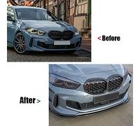 ONURTH Labbro del paraurti dello Spoiler Anteriore per B-MW 1 Series F40 M Sport 2020-2022 118i 120i, Accessori Esterni del Kit del Corpo della Lama dello Splitter Inferiore,Glossy Black