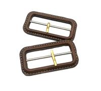 ONURTH Marrone/Nero INTERNO 26/52MM 5PCS Kit fibbia per cintura rivestita in pelle Fibbie scorrevoli Chiusura di ricambio per cinturino Giacca a vento Collari per animali domestici