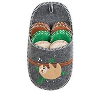 ONVAYA® ABS Pantofola per Gli Ospiti | Motibo Bradipo | Set di 6 | Suola Antiscivolo | Pantofole | Pantofola di Feltro | Taglia 36-45