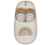 ONVAYA Ciabatte unisex arcobaleno con cuore, Arcobaleno con cuore, 36/45 EU