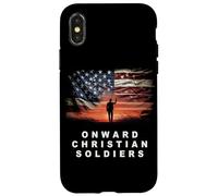 Onward Christian Soldiers - Faith Vintage Flag USA Graphic Custodia per iPhone X/XS