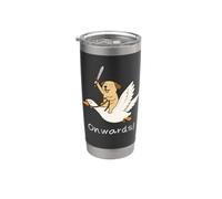 Onwards! - Divertente cane con spada sull'oca cavaliere umorismo Bicchiere termico in acciaio inox doppia parete