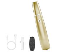 Onwddarefy Electric Feet Callus Remover, 360 Rotation Callus Remover for Feet, Foot Grinder, USB Rechargeable, 3 Speeds Adjustable, for Women and Men Cracked (golden)