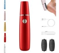 Onwddarefy Electric Feet Callus Remover, Onwddarefy Electric Foot Polisher, 360 Rotation Callus Remover for Feet, Adjustable Speed Electrics Foot Polisher (Red)
