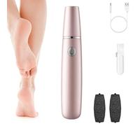 Onwddarefy Electric Feet Callus Remover, Onwddarefy Electric Foot Polisher, 360 Rotation Callus Remover for Feet, Washable and USB Rechargeable, 3 Speeds Adjustable (Pink)
