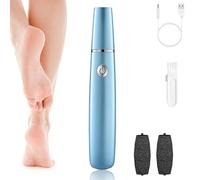 Onwddarefy Electric Feet Callus Remover, Onwddarefy Electric Foot Polisher, 360 Rotation Callus Remover for Feet, Washable and USB Rechargeable, 3 Speeds Adjustable (Blue)