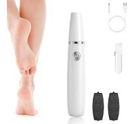 Onwddarefy Electric Feet Callus Remover, Onwddarefy Electric Foot Polisher, 360 Rotation Callus Remover for Feet, Washable and USB Rechargeable, 3 Speeds Adjustable (White)