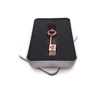 Onwomania Chiavetta cuore d'amore matrimonio Chiavetta USB in confezione regalo in alluminio 32 GB USB 2.0
