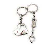 Onwomania - "Ciondolo coppia cuore d'amore Portachiavi - portafortuna in metallo ideale come regalo ad es. per la migliore amica, la migliore amica, la mamma - per uomini, donne e bambini