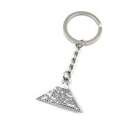 Onwomania Fascino con ciondolo in metallo Keepsake in metallo con portachiavi a forma di piramide a catena chiave