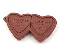 Onwomania Love Love Heart Double Heart Brown Funny USB Stick Supporto dati per memory stick USB 2.0 da 8 GB