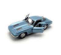 Onwomania Modellino auto compatibile con auto sportiva Corvette Stingray 1963 1:34-39 Veicolo in miniatura blu