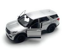 Onwomania Modellino di auto compatibile con Explorer SUV 1:34-39 Silver Car Miniature Vehicle