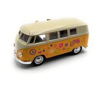 Onwomania Modellino di auto compatibile con il modello T1 Love Bus 1:34-39 in miniatura di un'auto gialla