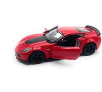 Onwomania Modellino di auto compatibile con l'auto sportiva Corvette C7 1:34-39 Veicolo in miniatura auto rossa