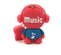 Onwomania Music Man Music Red Funny USB Stick Supporto dati per memory stick USB 3.0 da 64 GB