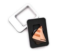 Onwomania Rimorchio dell'acqua di legno marittimo del natante della barca a vela della nave della barca del portachiavi In confezione regalo