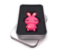 Onwomania Simpatico coniglietto rosa Chiavetta USB pasquale in confezione regalo in alluminio 32 GB USB 3.0