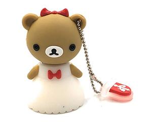Onwomania Teddy Bear Bride Wedding Pictures Funny USB Stick Supporto dati per memory stick USB 3.0 da 8 GB