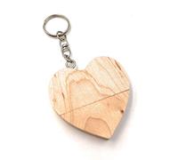 Onwomania Wooden Heart Hell Funny USB Stick 64 GB USB 2.0 supporto dati per memory stick