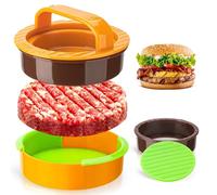 ONXE Pressa antiaderente 3 in 1 per hamburger ripieni e polpette di manzo, facile da pulire, gadget da cucina per barbecue, grigliate e barbecue