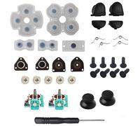 Onyehn L1 R1 L2 R2 Trigger Molle parti di ricambio Pulsanti 3D analogici Joystick Thumb Stick Cap Kit di cacciaviti in gomma conduttiva per controller Playstation 4 PS4