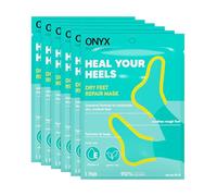 Onyx Professional Heal Your Heels Dry Feet Repair Mask, 6 paia, realizzata con vitamina E e tè verde, idrata e lenisce i piedi secchi e screpolati, idrata e guarisce, taglia unica
