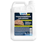 Onyx Professionale - Impermeabilizzazione idrorepellente e oleofuga pavimenti porosi multisuperficie, effetto perlante, senza solventi, senza odore, fabbricazione francese, 5 l