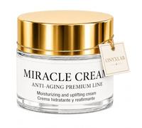 Onyxlab - Crema viso 40+ Miracle effetto lifting e rassodante con acido ialuronico, peptidi, burro di karitè, oli biologici, anti-età, idratante, 50 ml, prodotta in Spagna