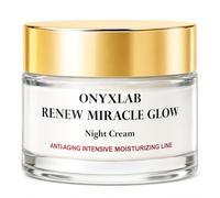 Onyxlab - Crema viso notte 40+ Renew Miracle Glow Lifting e rassodante con acido ialuronico, niacinamide, burro di karité, rosa mosca, idratante e nutriente, 50 ml, prodotto in Spagna