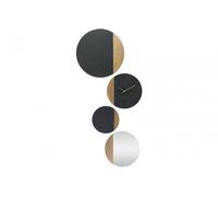 ONZENO® Orologio da design 'THE BLACK SYMBIOSIS.' | silenzioso | 54,7x133,9x0...