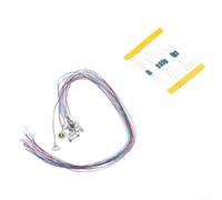 OO HO Scale Street Lamp Post LED Bianco Caldo per 3v OO HO Scale | Luce bianca calda, cavi pre-cablati da 20 cm, per funzionamento a 3 V CC, include resistori da 620 ohm