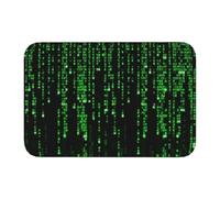 OOAHJEID Codice binario Il programma Matrix Zerbino per porta d'ingresso Antiscivolo Assorbente Hacker Programmatore Zerbino per interni Pavimento Tappeto per bagno Tappeto